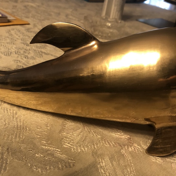 Vintage Brass Dolphin - Picture 9 of 14